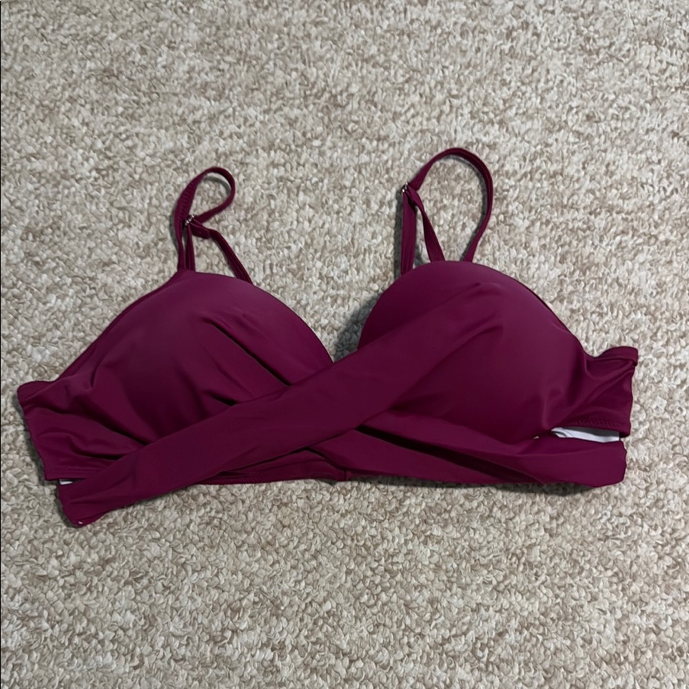 Cupshe Bathing Suit Top Burgundy/Wine